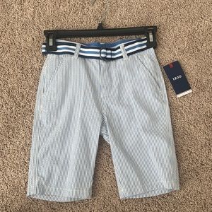 IZOD Boys’ Size 6, Blue Pinstripe Shorts w/ Belt